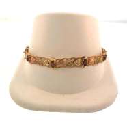 Fancy Two-Toned 10kt Gold Gemstone Bracelet