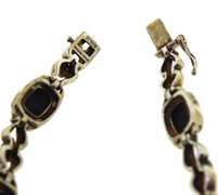 Vintage 925 sterling silver beautiful boulder opal bracelet with an open box clasp