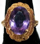 Incredible Amethyst Ring in 14KT Yellow Gold