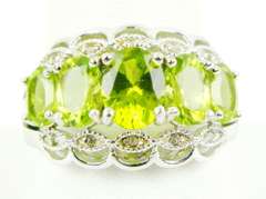 Stellar Sterling Peridot Ring, Size 11.5