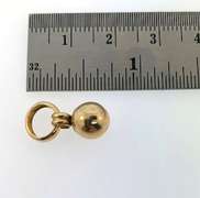 Dangling 14kt Ball Pendant and Earring Set