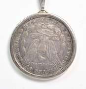 Morgan Silver Dollar Pendant & Chain