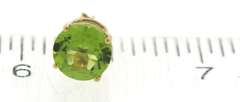Nice Yellow Gold 8mm Peridot Stud Earrings