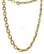 Fancy Yellow Gold Oval Link Necklace