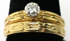 Elegant Wedding Set in 14KT Gold