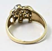 Delightful 14K Diamond Elephant Ring