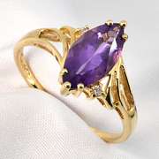 Pleasing Marquise Amethyst Ring