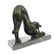 Greyhound Racing Dog Bronze Sculpture