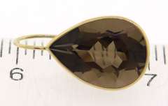 Dazzling 14kt YG Smokey Quartz Earrings
