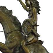 Indian on Horse Bronze Sculpture