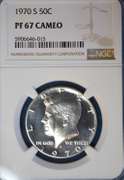 1970 S PF 67 Cameo 50c, NGC