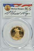 Superb 2005-W Reagan Signed $10 Gold. PCGS PR69DCAM