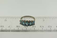 Sterling Silver Oval Shaped Aquamarine Ring