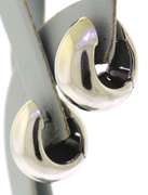 Beautiful 18kt Puffed Huggie Hoops