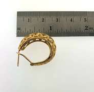 Beautiful Open-Weave 14kt Hoops