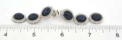 Hypnotic Star Sapphire & Diamond Dangle Earrings in Sterling Silver