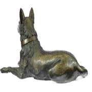 Austria Basenji Terrier Scotty Bronze Sculpture