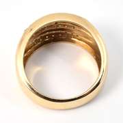 Wide Ring with 7 Rows of Diamonds