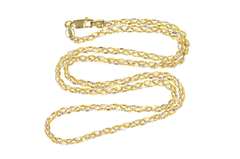 14K Yellow Gold 2.9mm Tri Tone Braided Woven Link Chain Necklace