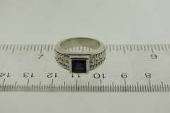 Sterling Silver Oval Shaped Aquamarine Ring