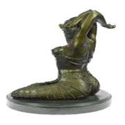 Lady Yoga Meditation Bronze Sculpture