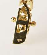 10K Yellow Gold Diamond Encrusted Z Link Statement Tennis Bracelet