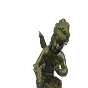 Fairy Playing with a Bird Bronze Statue