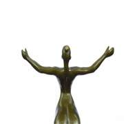Nude Girl Bronze Sculpture on Marble Base Statue