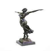 Statue Sculpture Girl Naked Art Deco Style Art Nouveau Style Bronze Decor