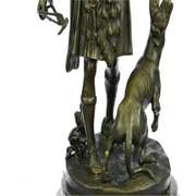 A Patinated Group of A Scottish Hunter Bronze Sculpture