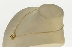 14K Yellow Gold Ruby Emerald Diamond Channel Slide Enhancer Pendant