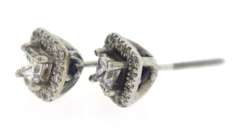 Elegant Vera Wang Diamond Stud w Sapp Stud