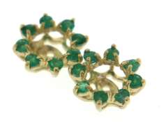 Fancy Emerald Yellow Gold Earrings Jackets