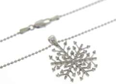 Charming Diamond Snowflake White Gold Necklace