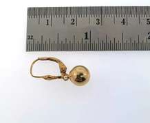 Dangling 14kt Ball Pendant and Earring Set