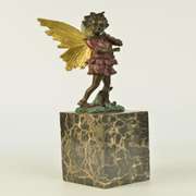 Angel Fairy Red Patins Bronze Statue