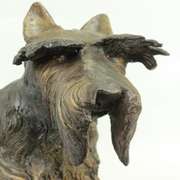 English Terrier Dog Bronze Sculpture