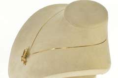 14K Yellow Gold 3D Retro Airplane Garnet Chalcedony Plan Charm/Pendant