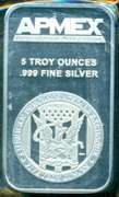 Apmex 10 Troy Oz. pure .999 fine silver bar in plastic