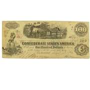 $100 Confederate States Note August 10 1862 Series T-40