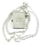 Vintage Sterling Bible w/Prayer Locket & Chain