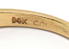 Petite Two-Tone 14KT Gold Band with Diamond Accents