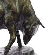 Stock Market Bull Bronze Sculpture