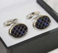 Handsome Pair Jeweled Style Cufflinks By Carelli