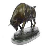 Stock Market Bull Bronze Sculpture