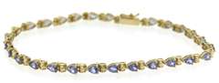 Amazing Pear Tanzanite Line Bracelet