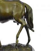 Natural Free Arabian Horse Barn Racing Race Sculpture Marble Base Figurine