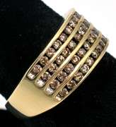 Glittering Diamond Band in Yellow Gold