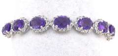 Dazzling Amethyst & Topaz Bracelet in Sterling Silver
