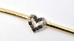 Feminine Bracelet with Sapphire Heart